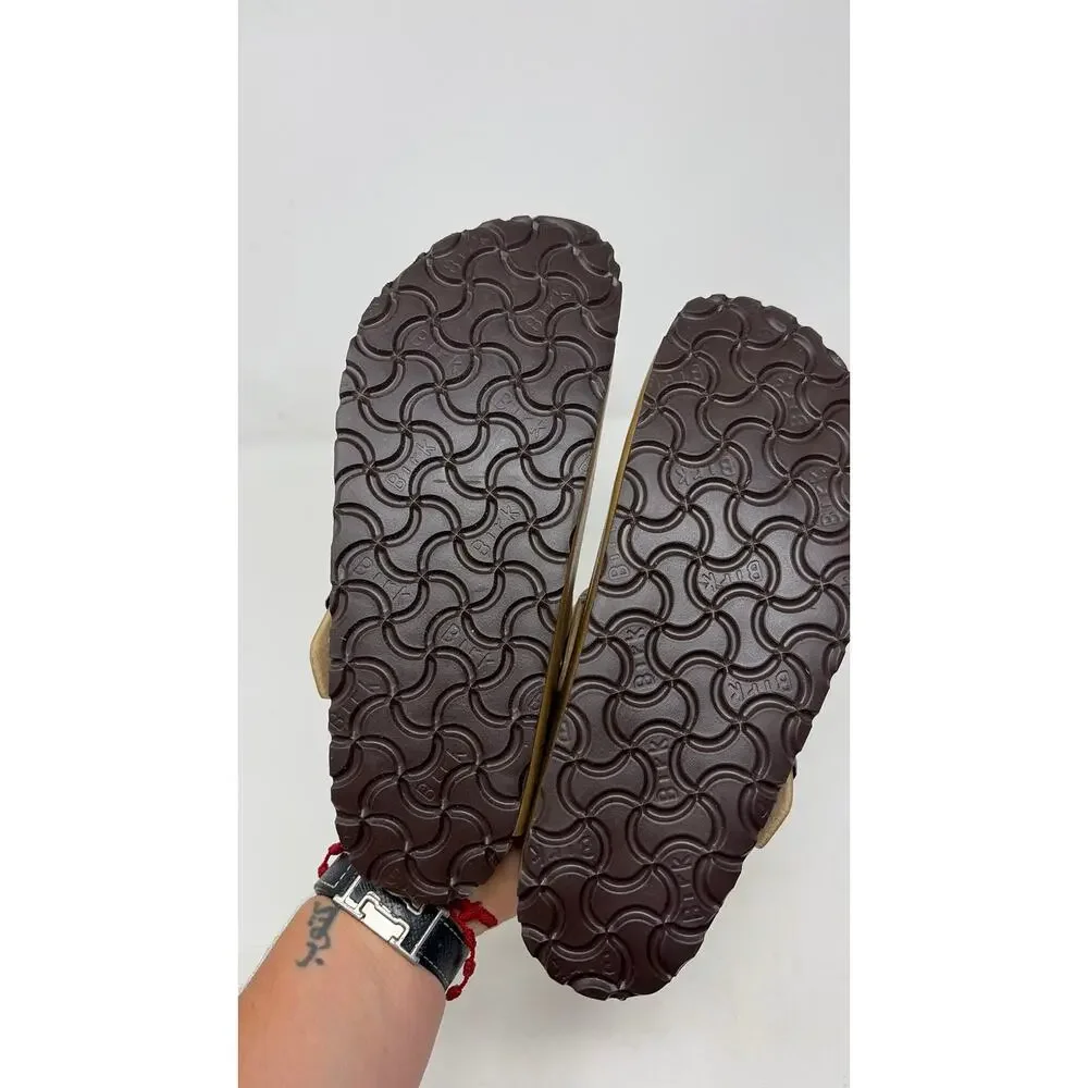Birkenstock gold Boston clog slide ons sz 37 US 6